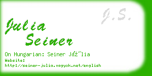 julia seiner business card